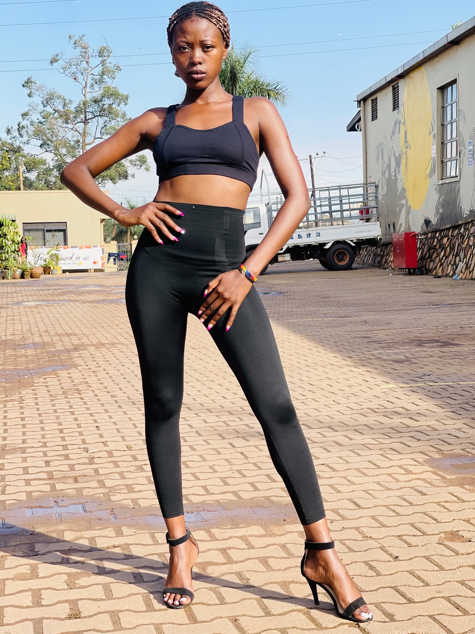 Outdoor shoot featuring Sportswear outfit