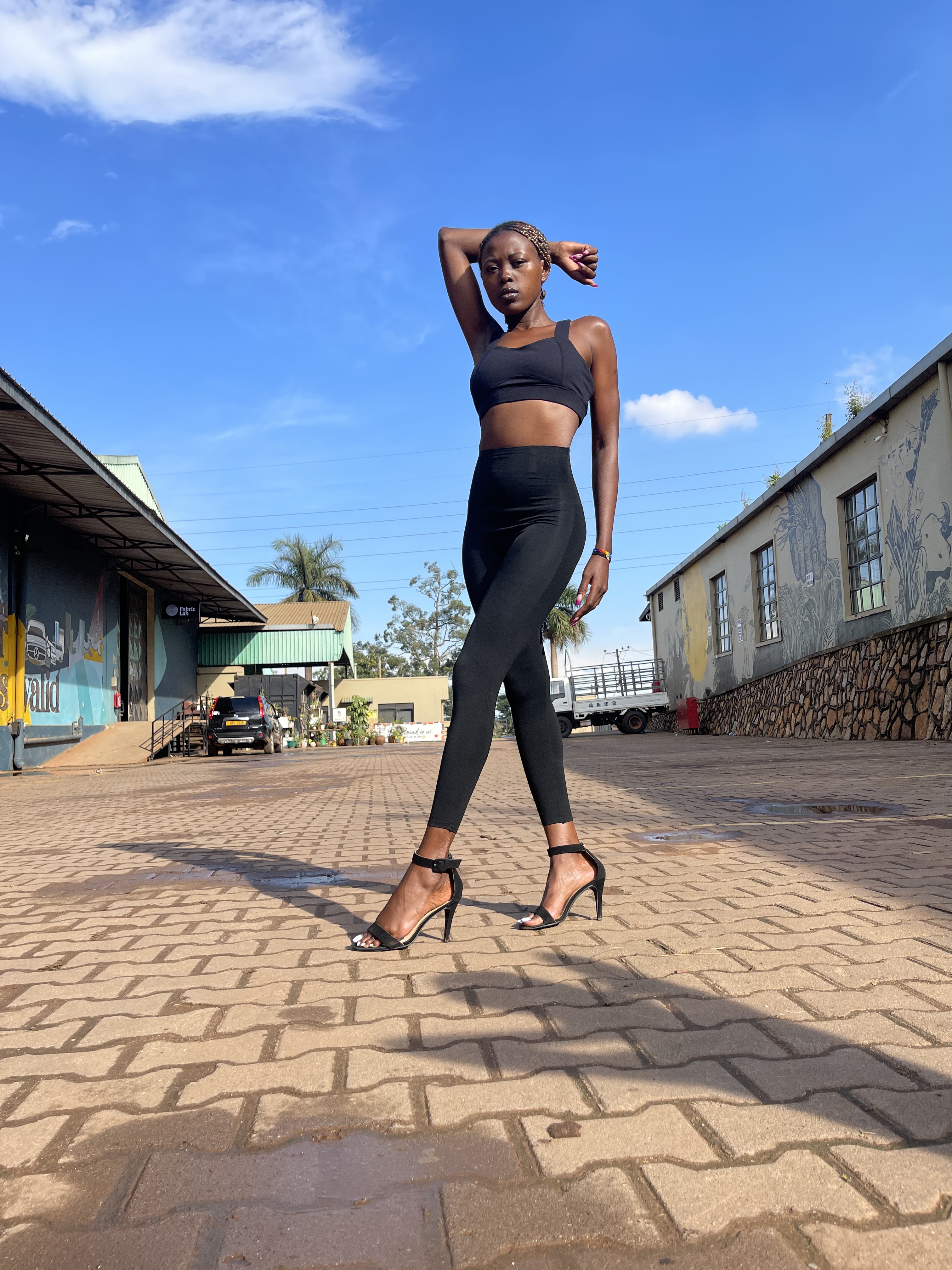 Outdoor shoot featuring Sportswear outfit