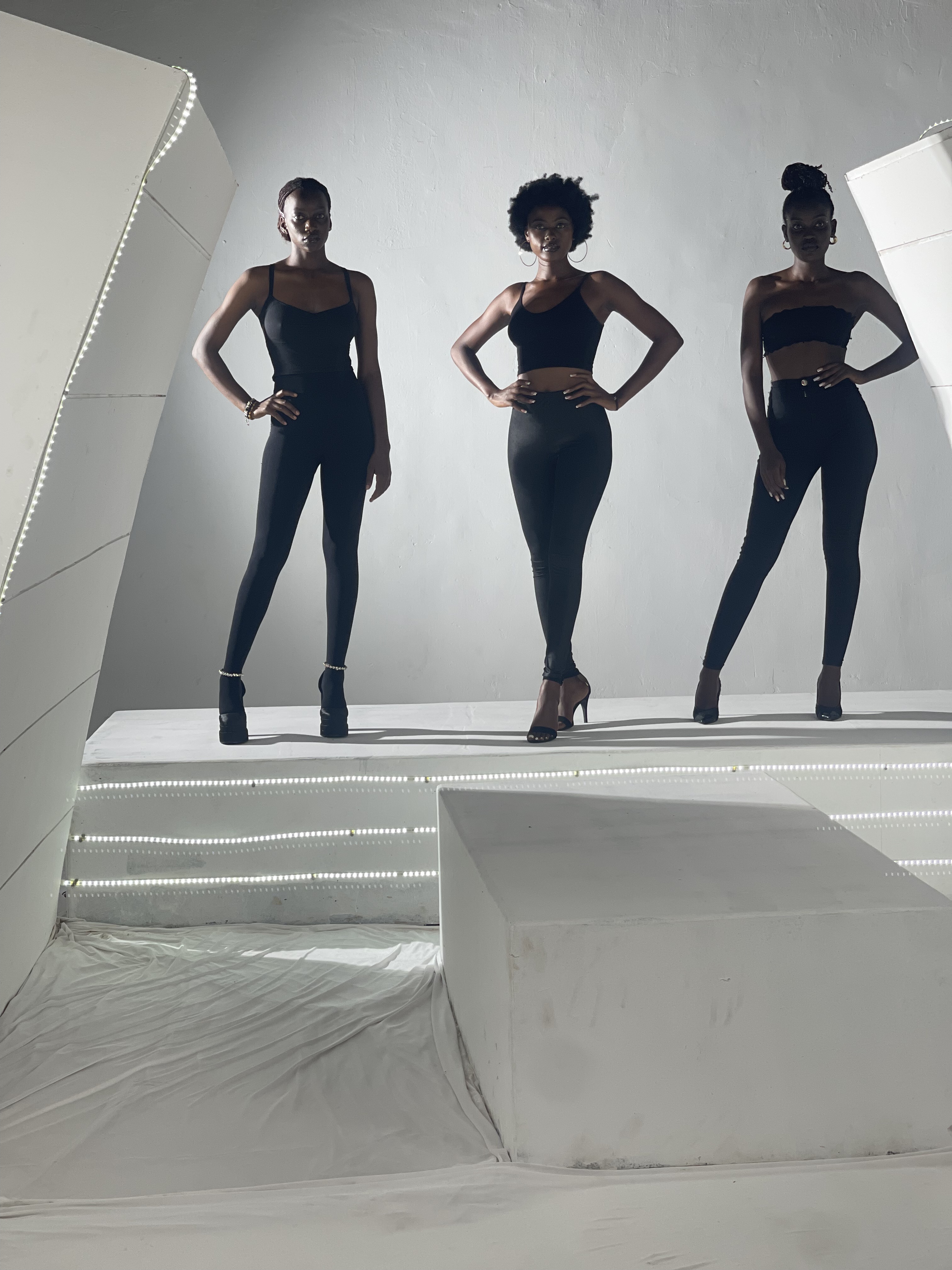 Studio shoot featuring Evening outfit