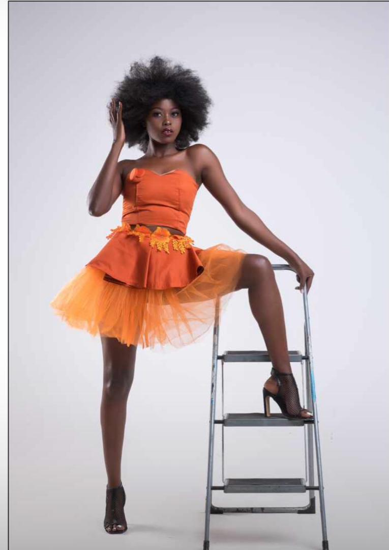 Studio shoot featuring Evening outfit